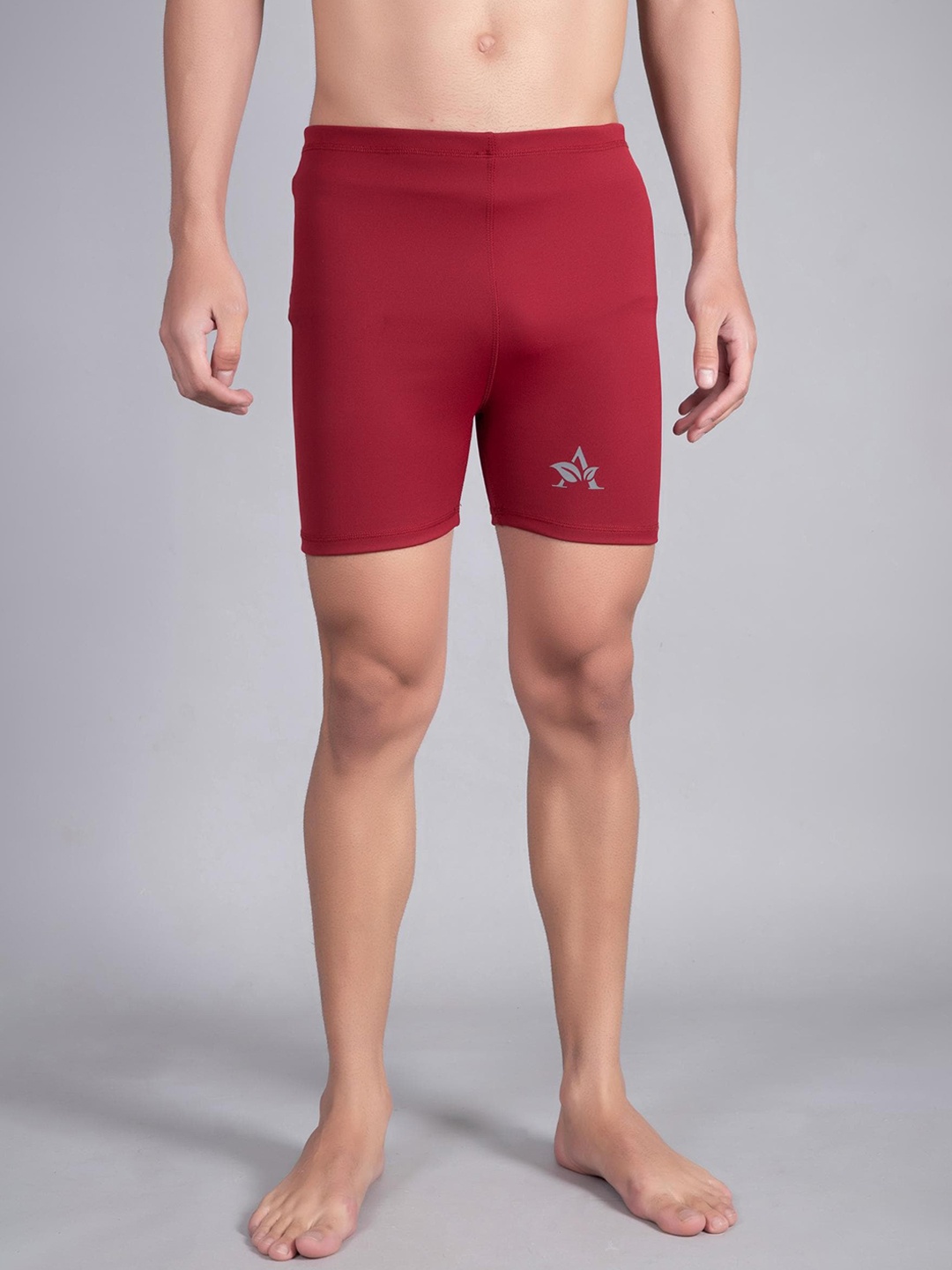 

Apraa & Parma Men Mid-Rise Swim Shorts, Red