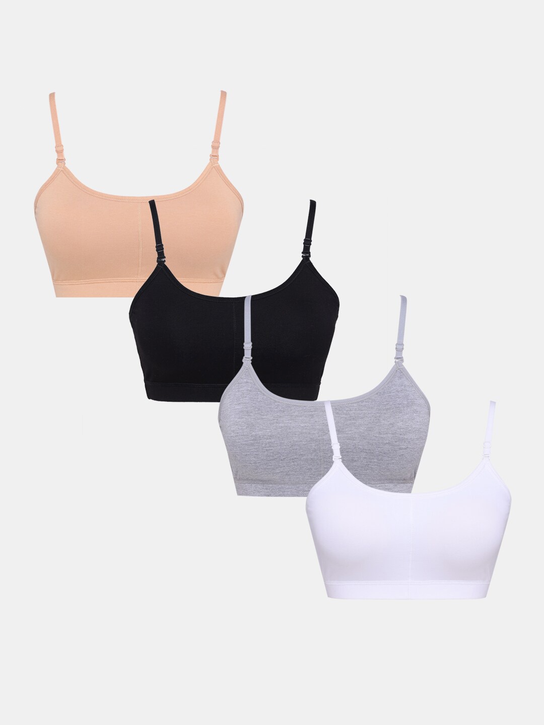 

Sillysally Girls Pack of 4 Full Coverage Bra, Beige