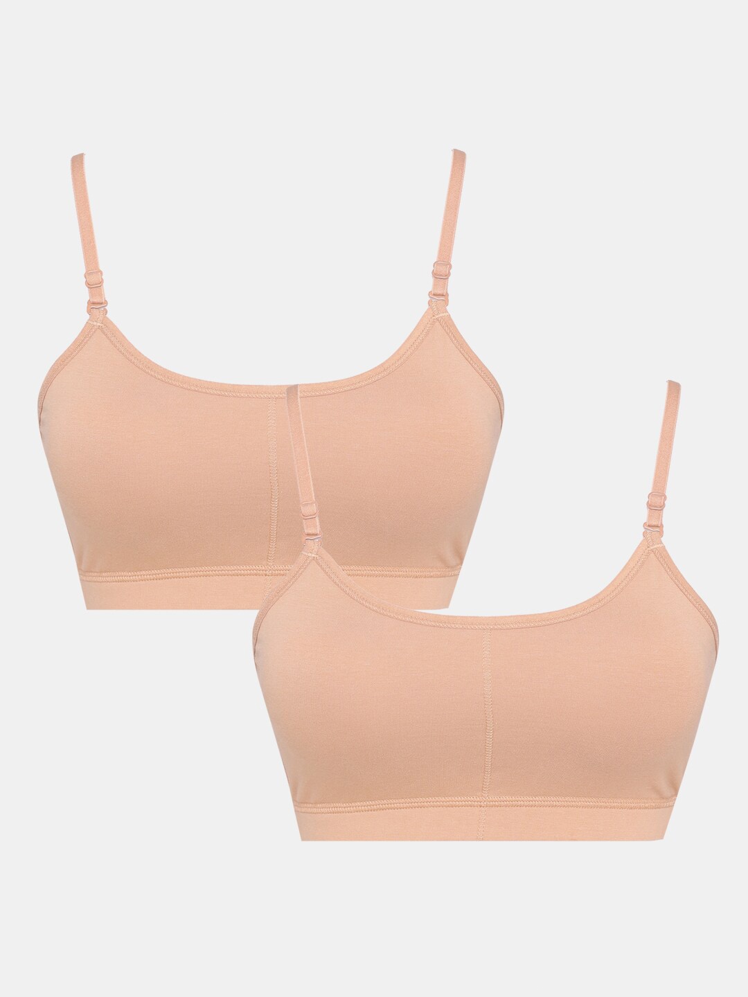 

Sillysally Girls Pack of 2 Full Coverage Bra, Nude