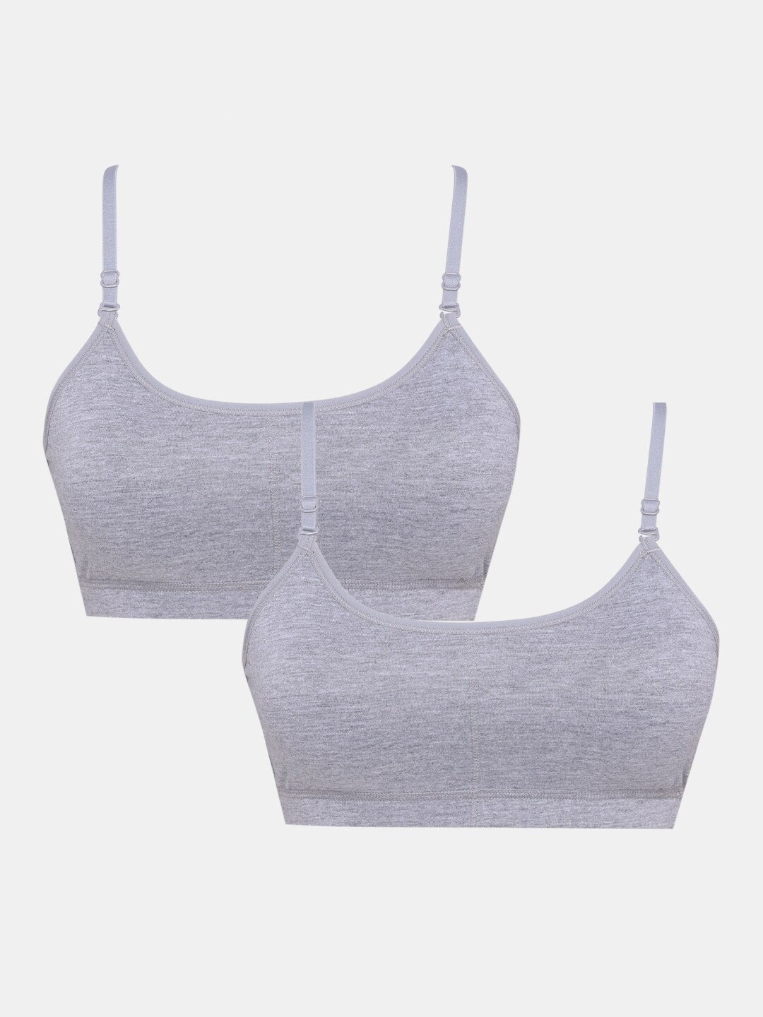 

Sillysally Girls Pack of 2 Full Coverage Bra, Grey