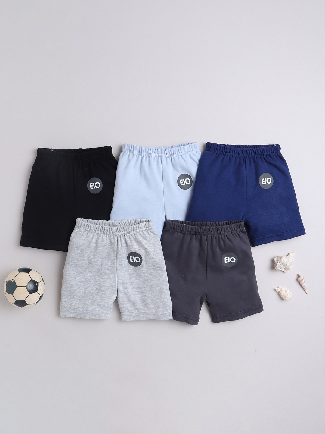 

EIO Infants Pack Of 5 Pure Cotton Shorts, Blue