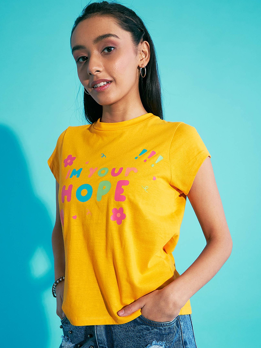 

Noh.Voh - SASSAFRAS Kids Girls Printed T-shirt with Shorts, Mustard