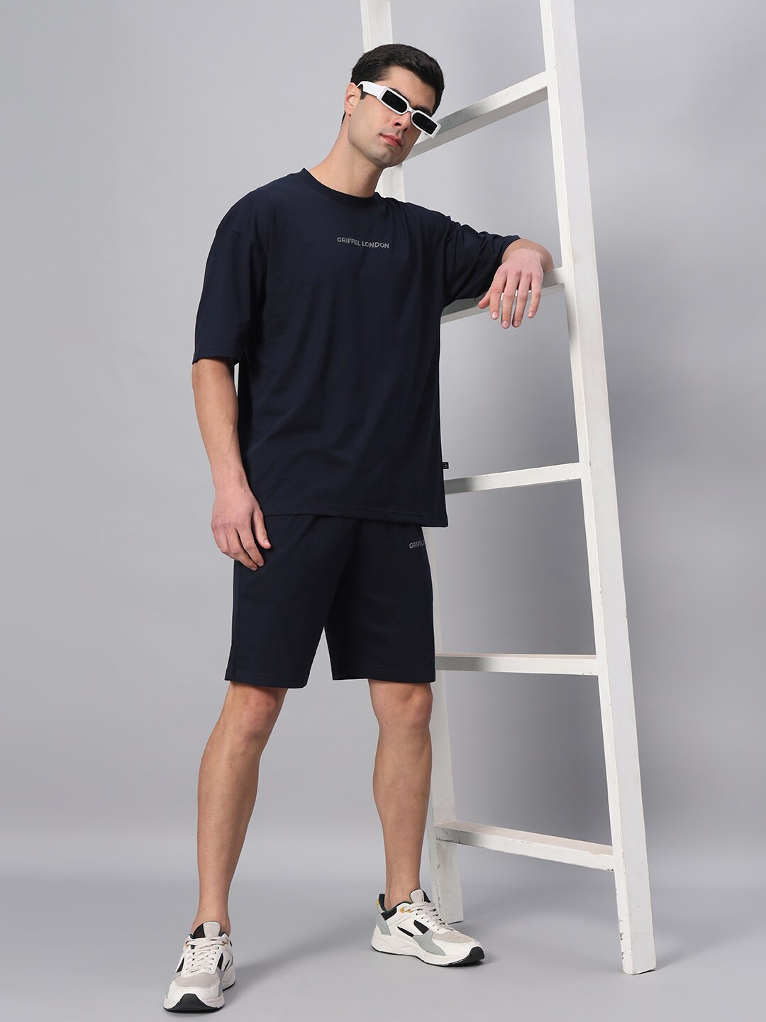 

GRIFFEL Pure Cotton T-shirt & Shorts, Navy blue