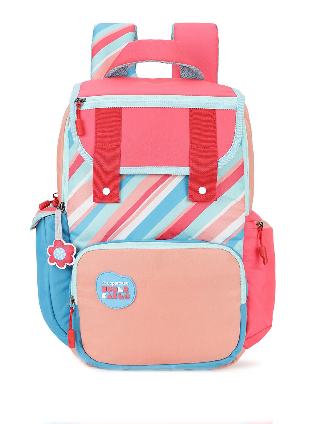

uppercase Kids Striped Padded Backpack, Pink