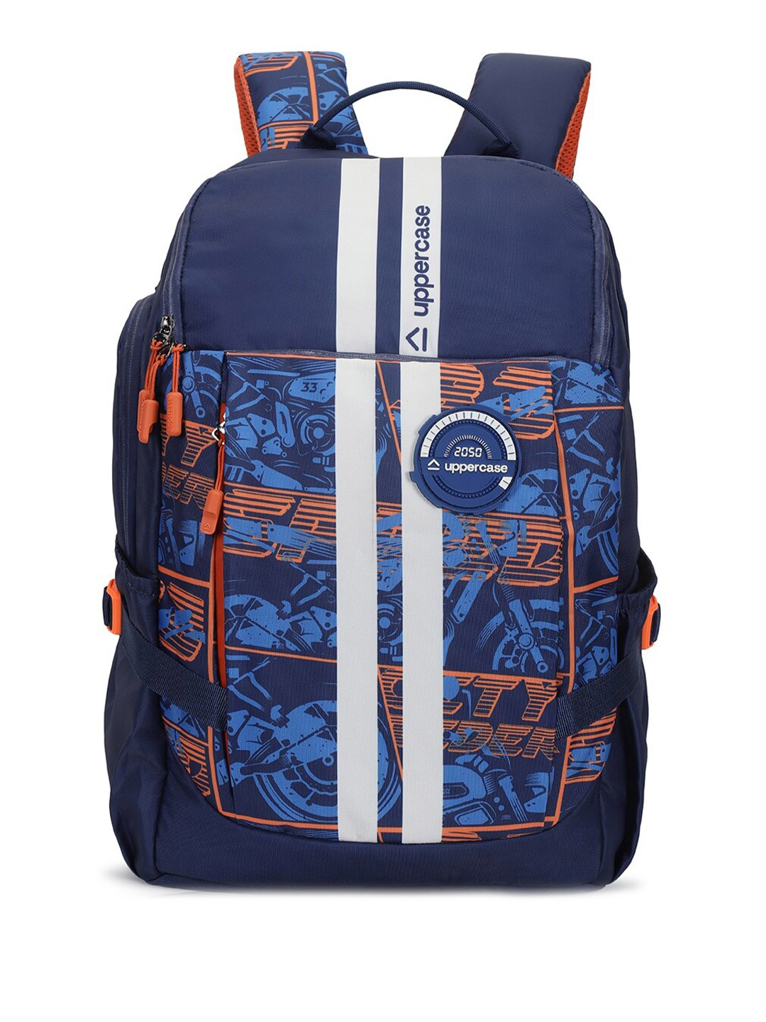 

uppercase Kids Graphic Printed Backpack, Blue