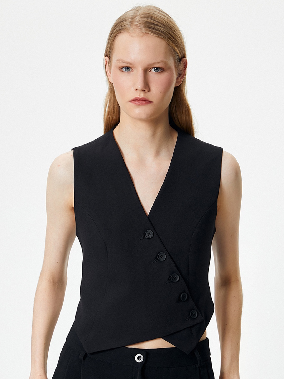 

Koton V-Neck Waistcoat, Black