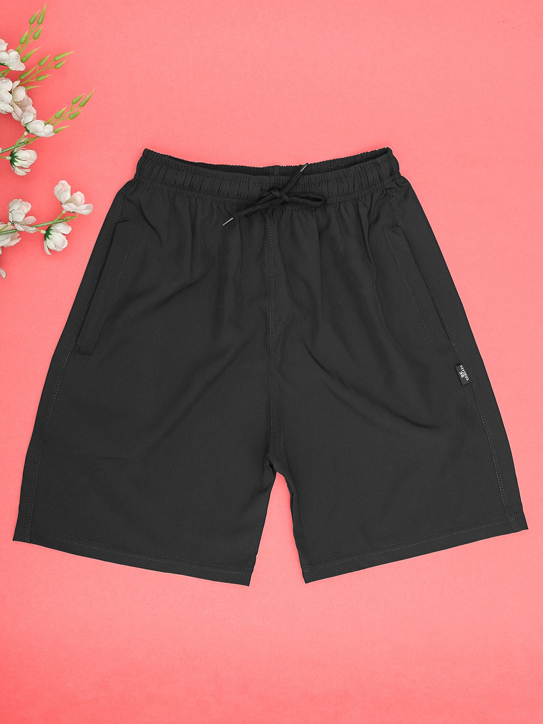 

BAESD Kids Mid-Rise Dri-FIT Cotton Sports Shorts, Black