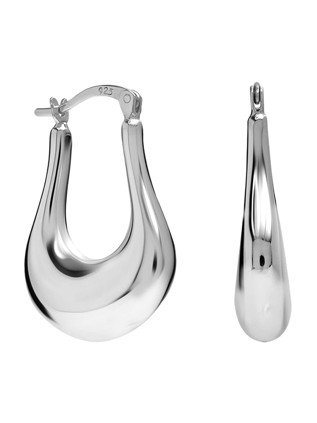 

LeCalla 925 Sterling Silver BIS Hallmarked Silver Plated Contemporary Drop Earrings