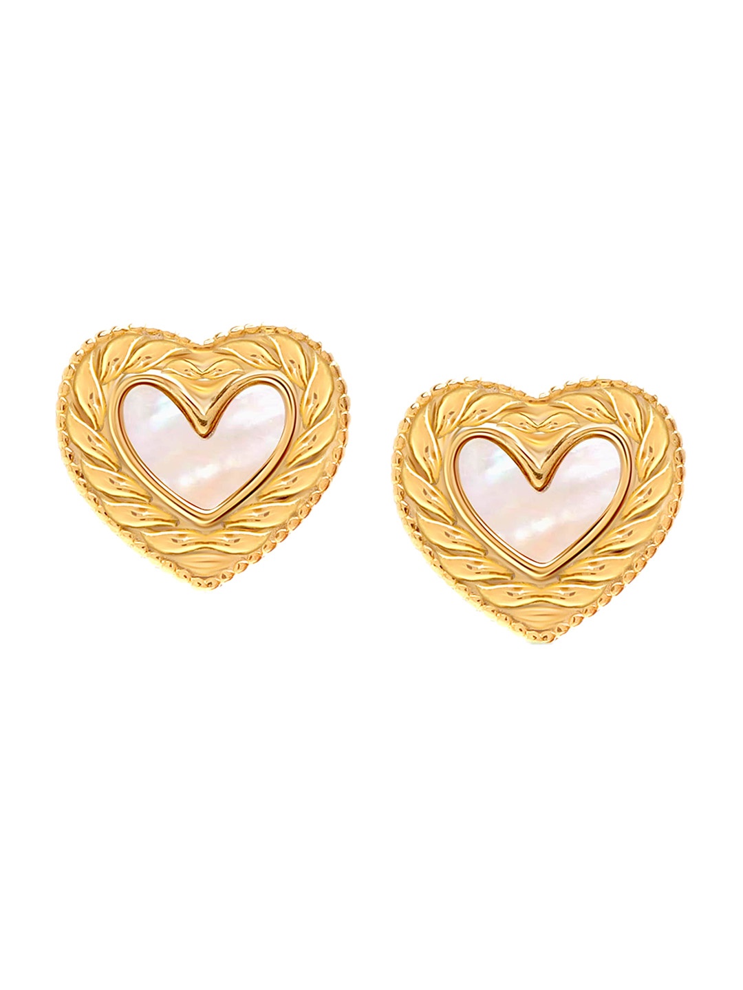 

LeCalla Gold Plated 925 Sterling Silver Artificial Beads Studs Earrings