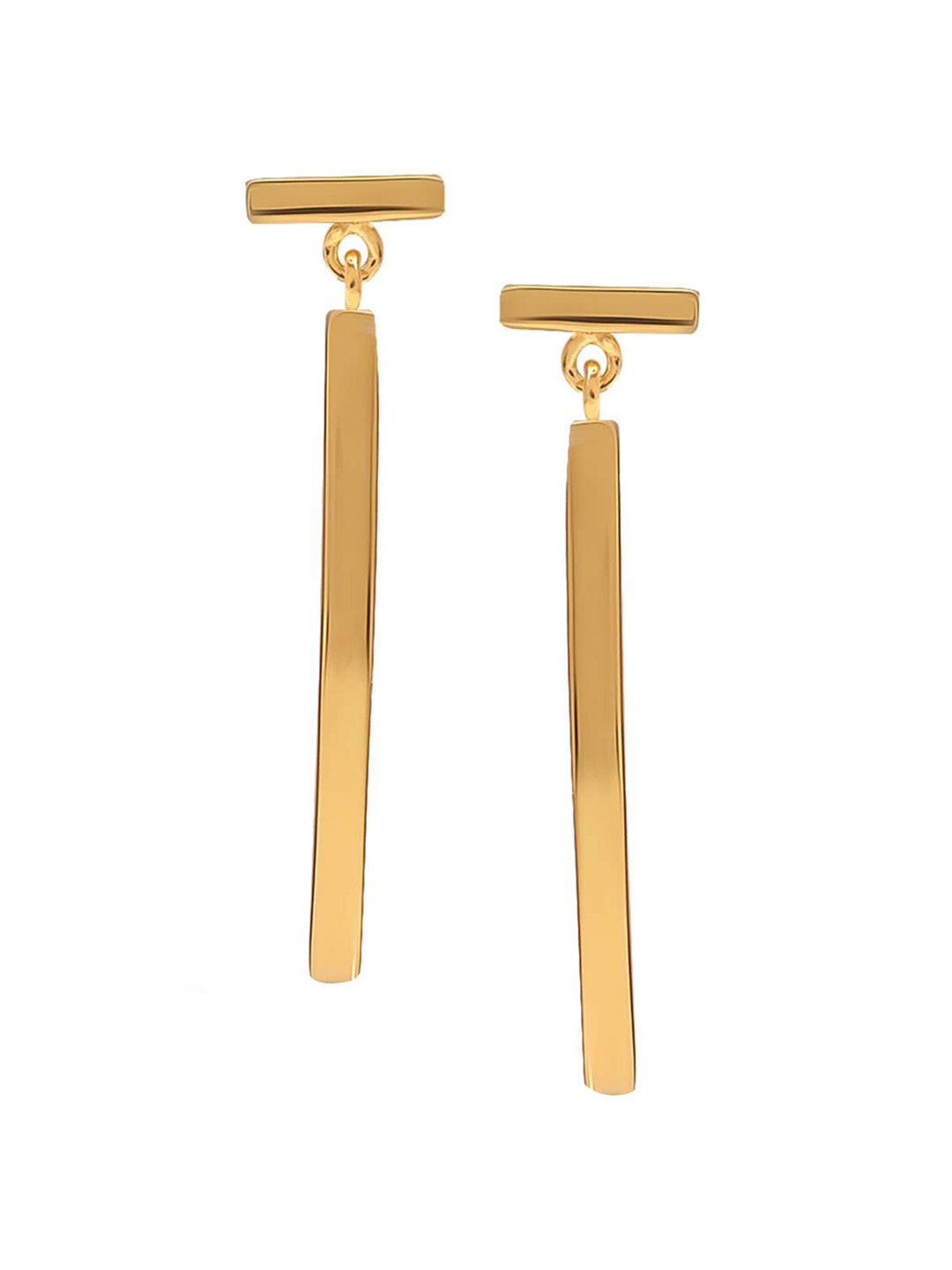 

LeCalla 925 Sterling Silver 14KT Gold Plated Contemporary Drop Earrings