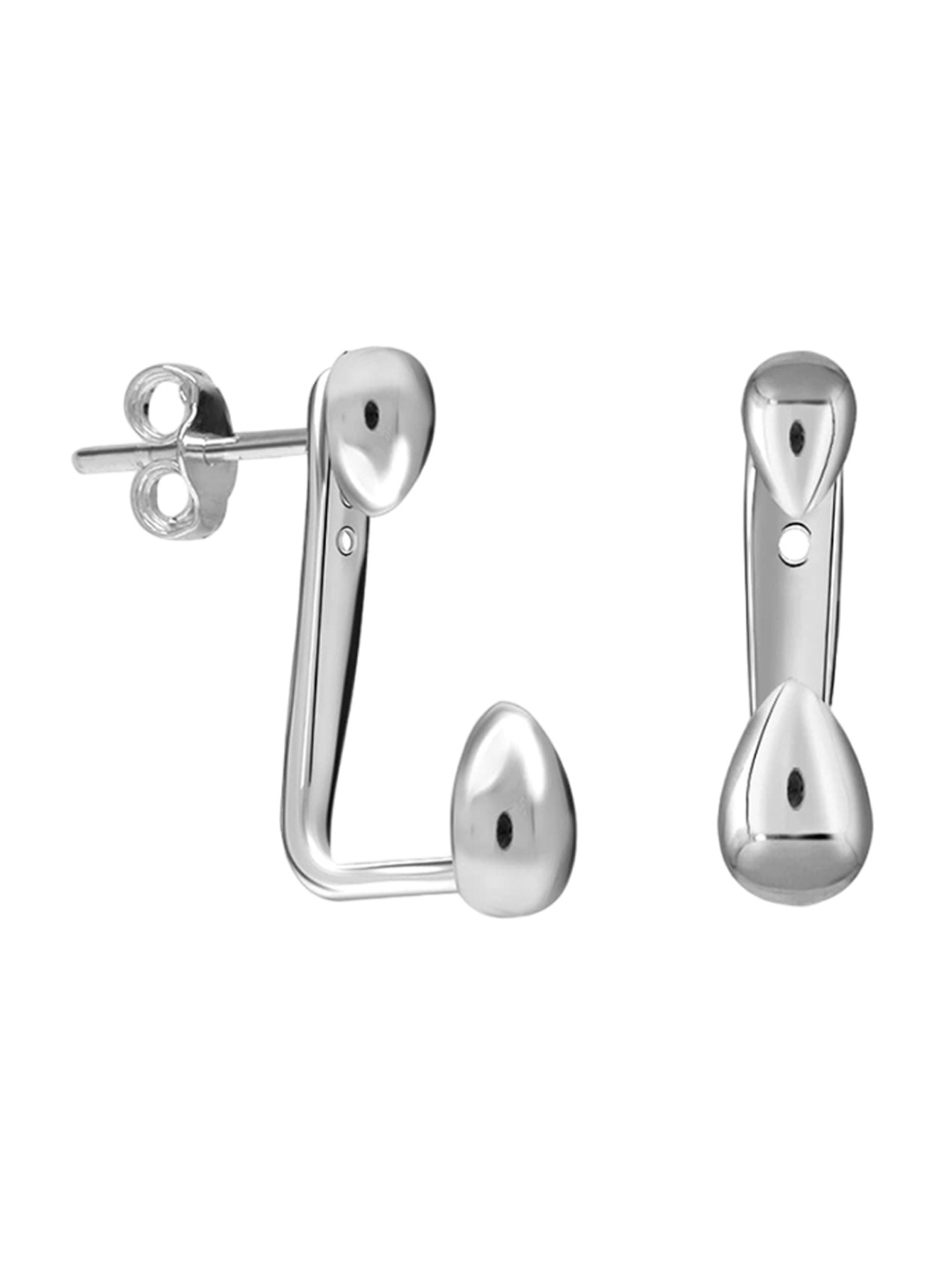 

LeCalla Silver Plated 925 Sterling Silver Contemporary Drop Earrings
