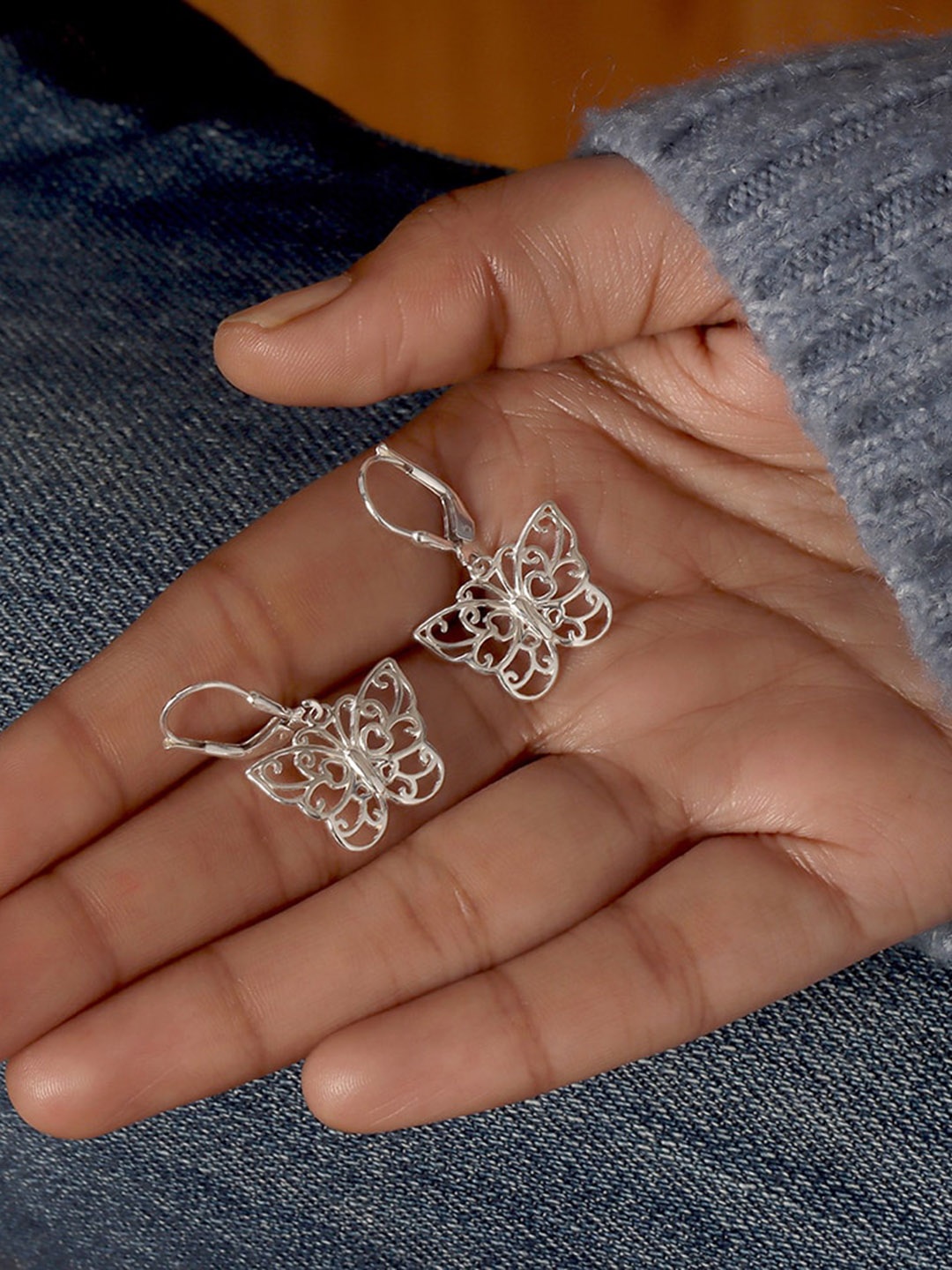 

LeCalla Silver Plated 925 Sterling Silver Contemporary Drop Earrings