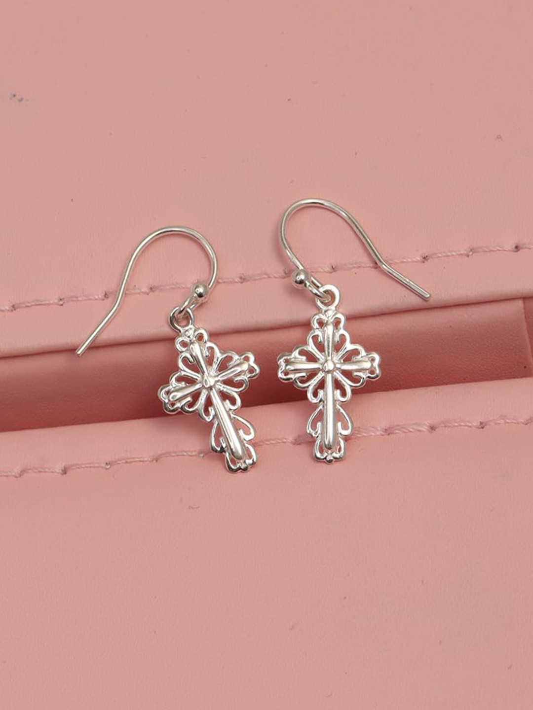 

LeCalla 925 Sterling Silver Plated Contemporary Drop Earrings
