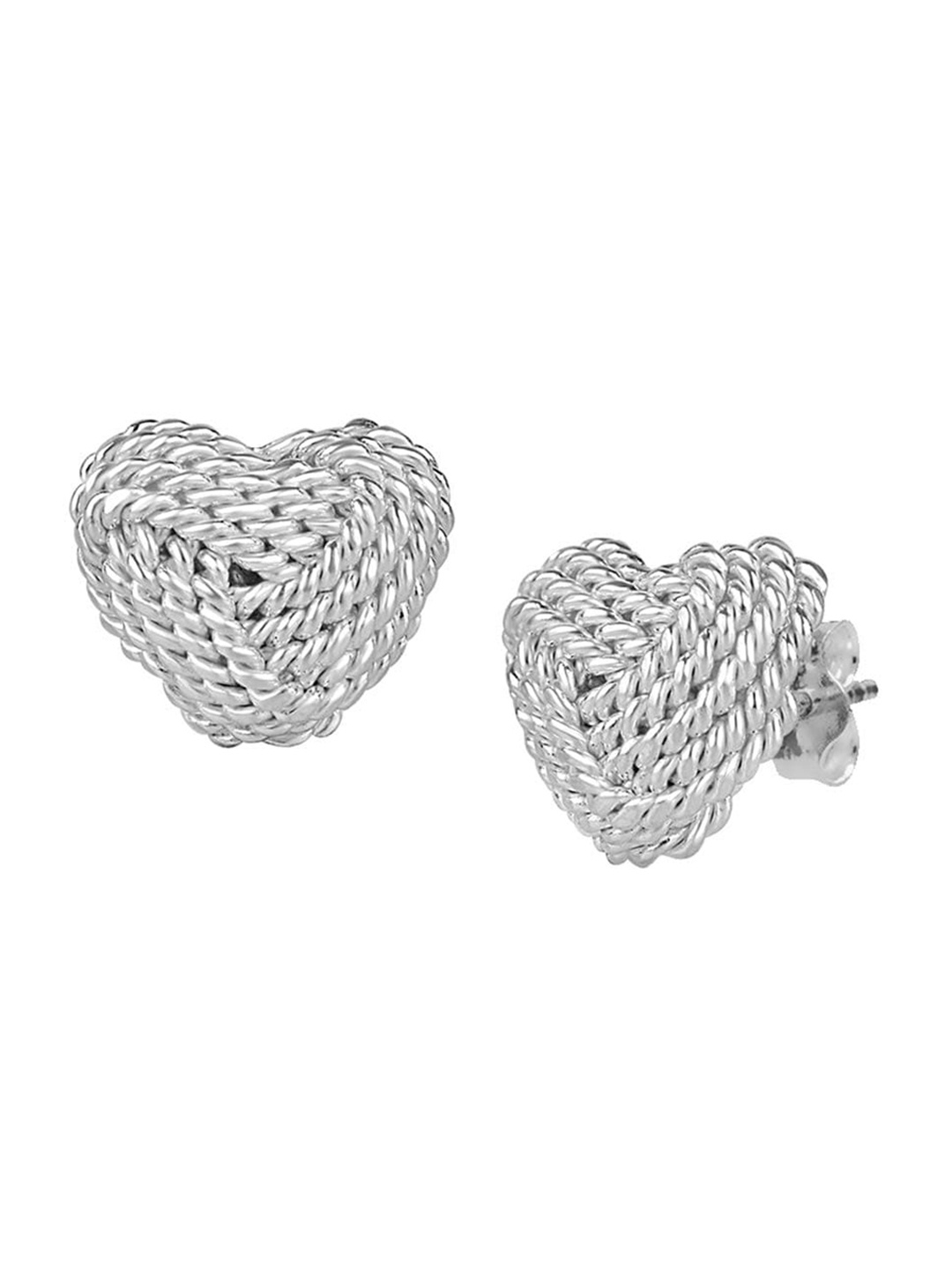 

LeCalla 925 Sterling Silver Plated Heart Shaped Studs