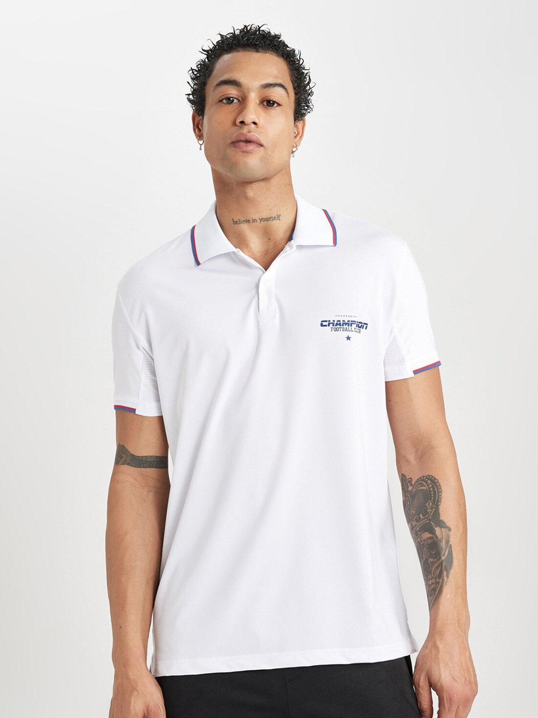 

DeFacto Polo Collar T-shirt, White