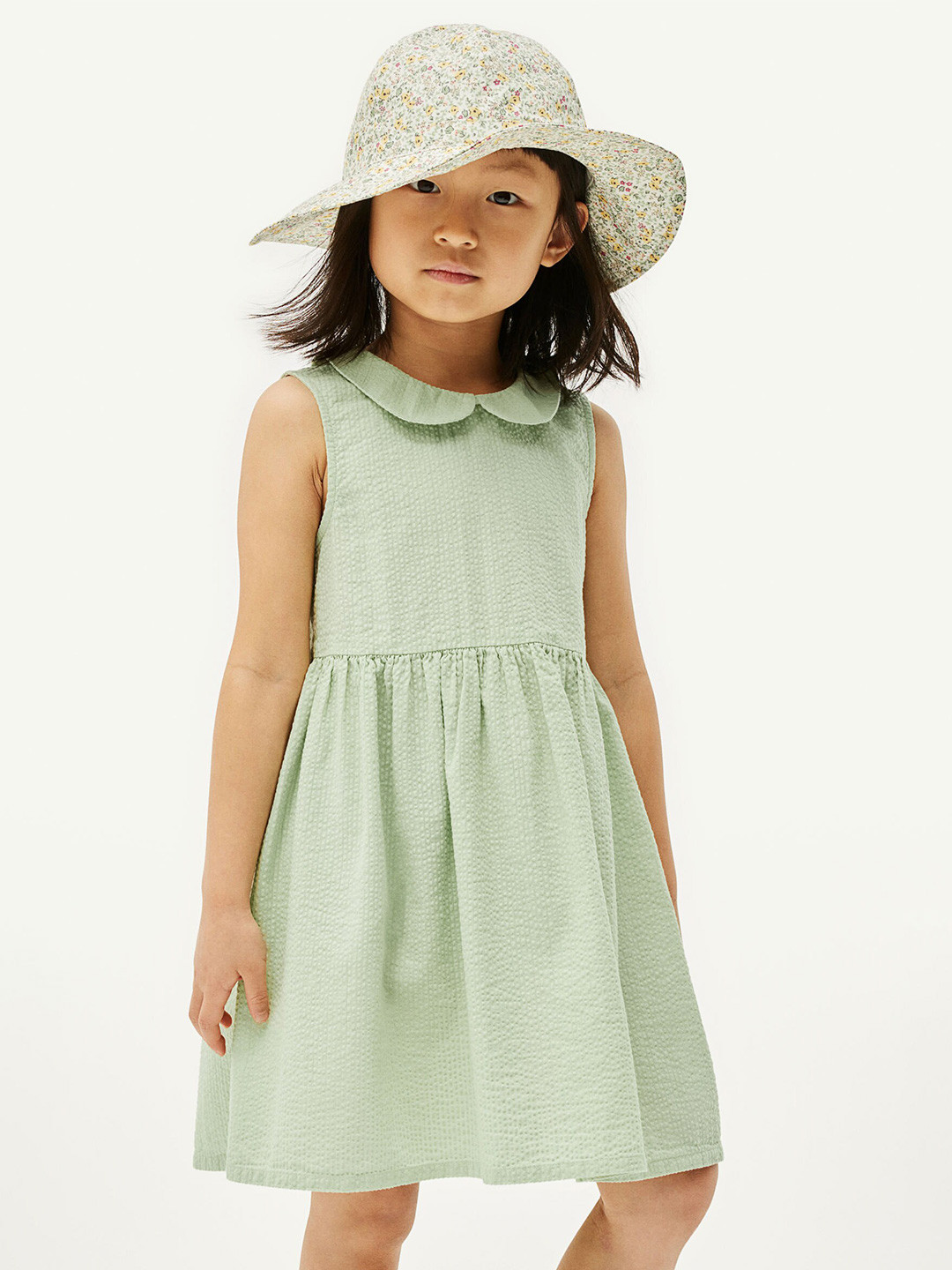 

H&M Girls Cotton Dress, Green