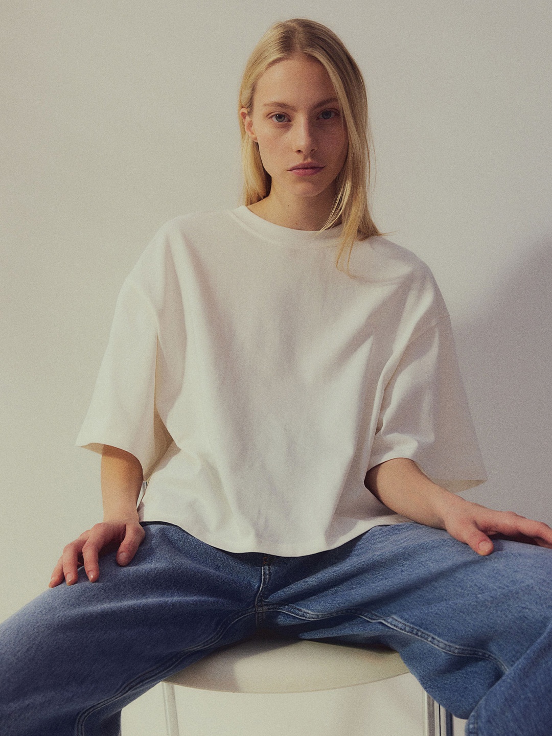 

H&M Oversized Cotton T-Shirt, White