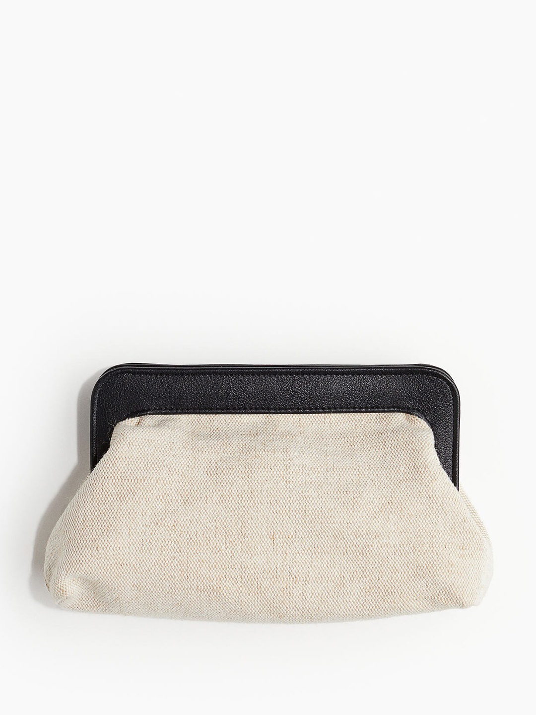 

H&M Framed Canvas Clutch, Beige