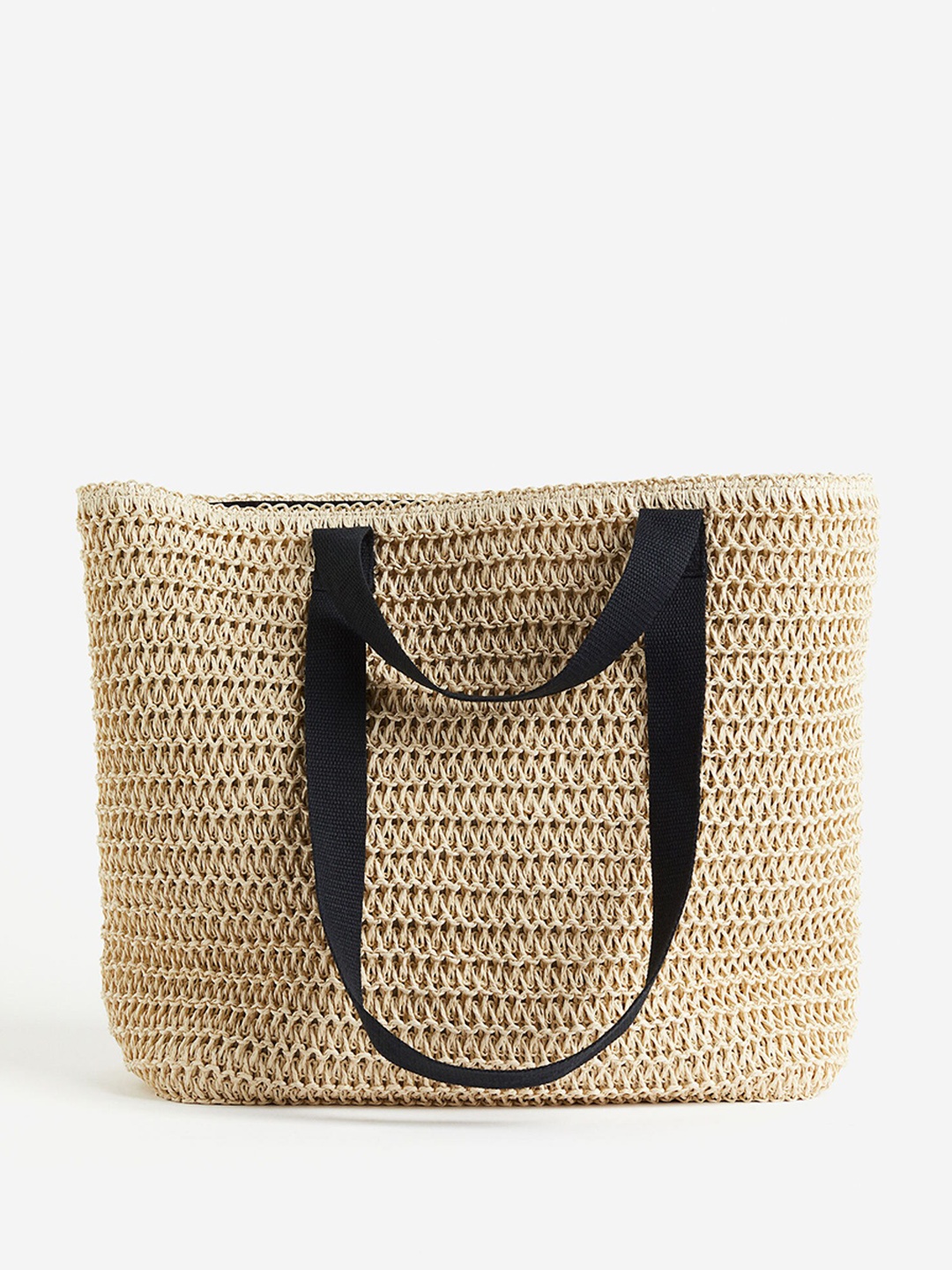 

H&M Straw Shopper, Beige