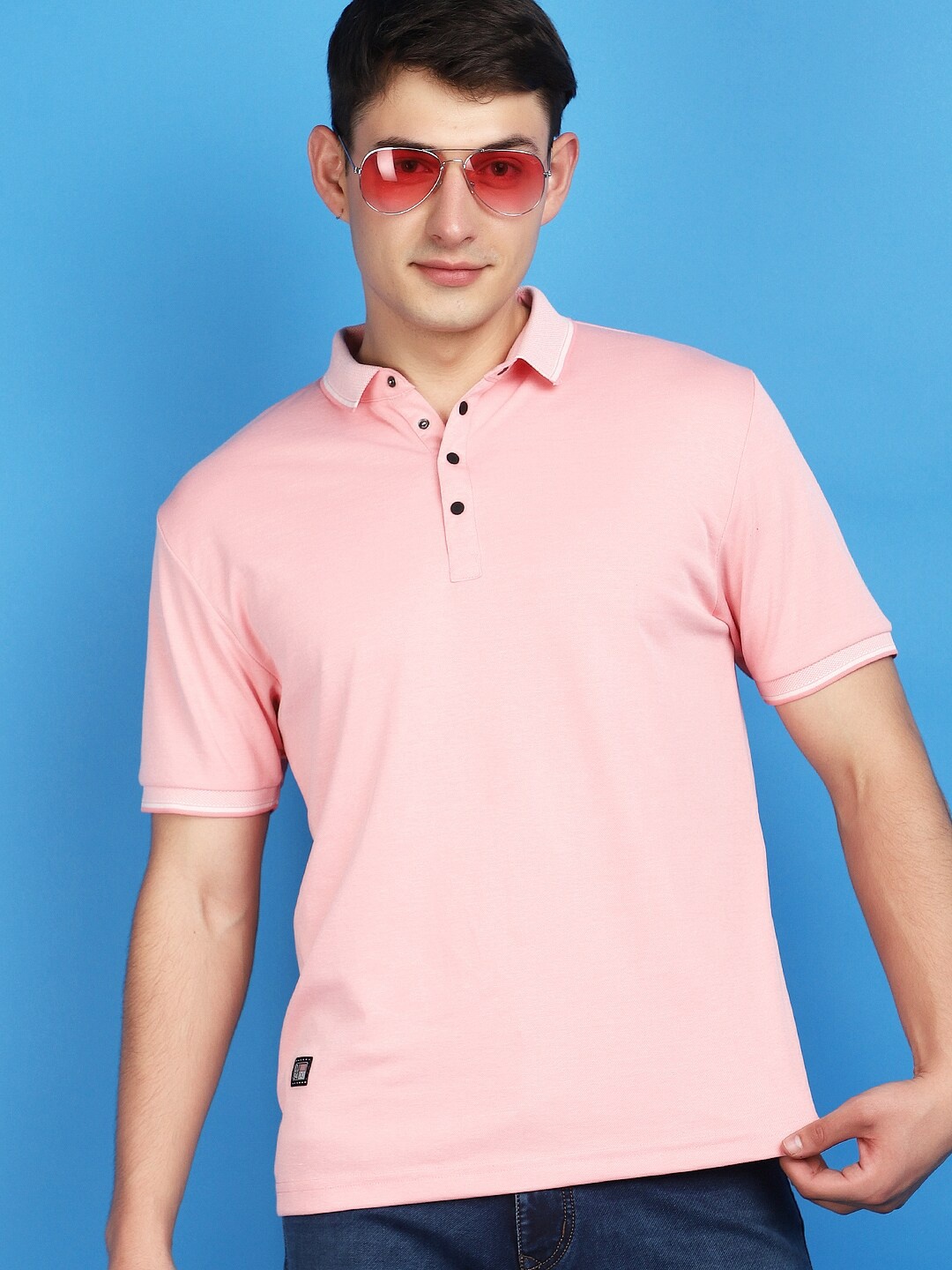 

V-Mart Polo Collar Short Sleeves Regular Fit T-shirt, Pink