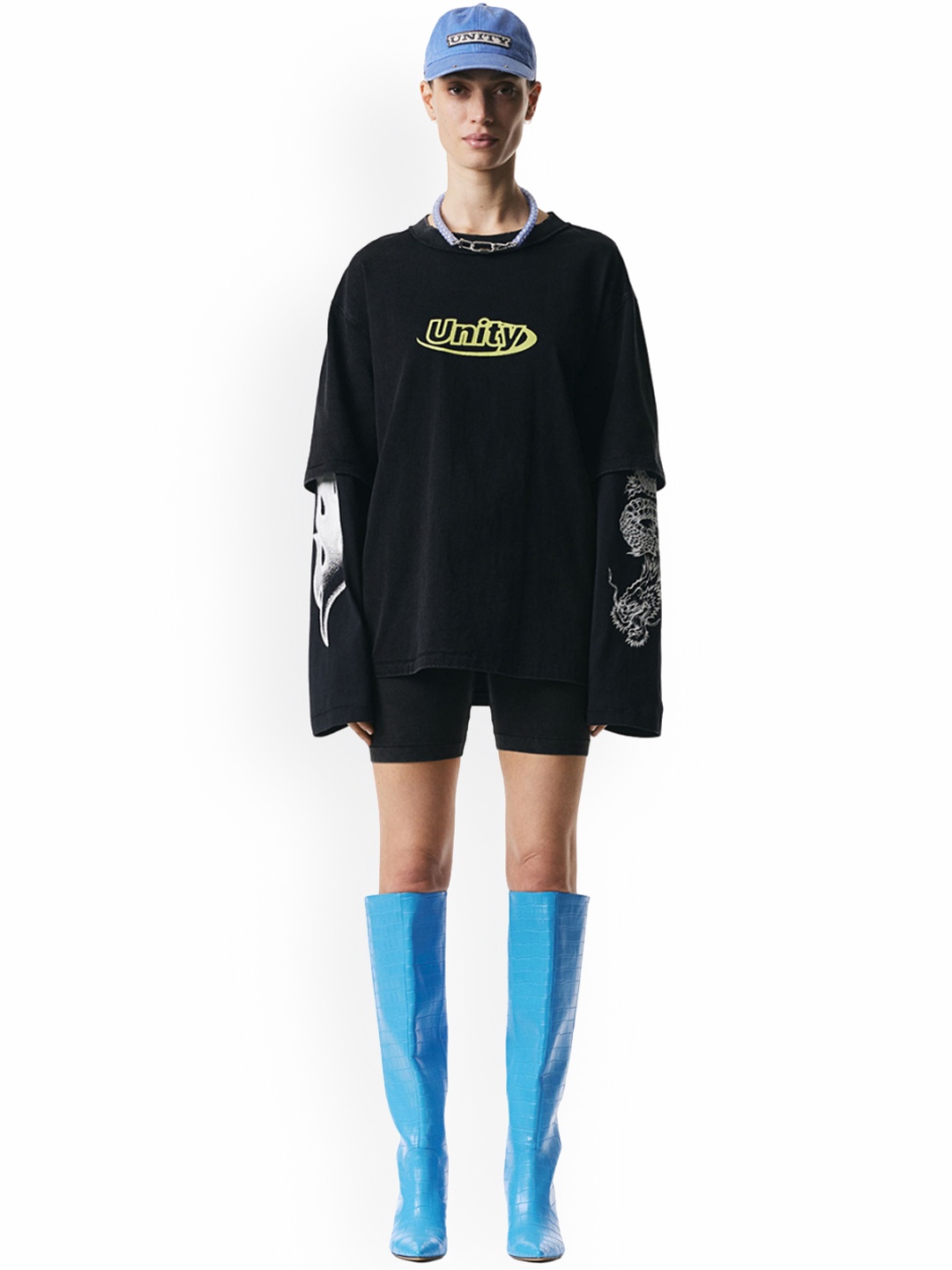 

H&M Women Jersey Biker Shorts, Black