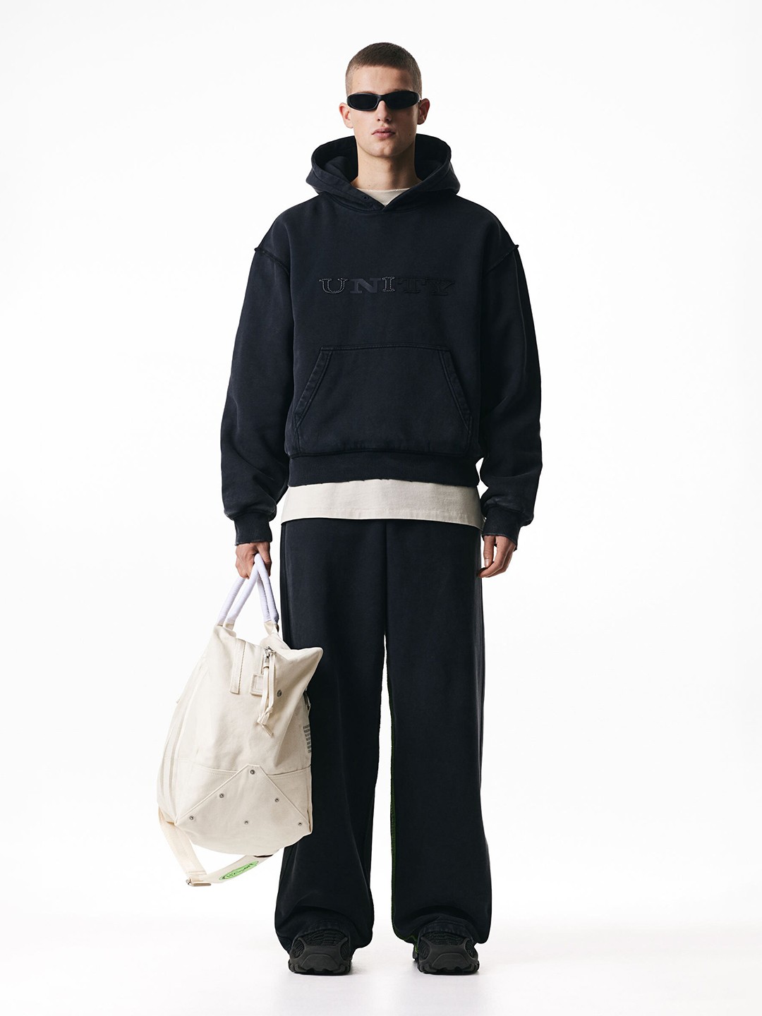 

H&M Cotton Reversible Hoodie, Black
