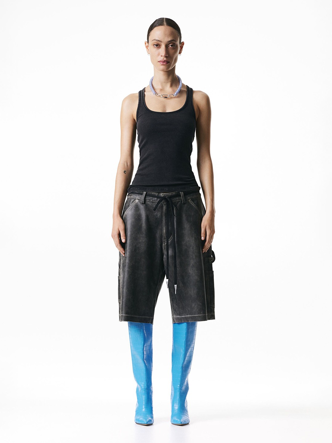 

H&M Ribbed Vest Top, Black
