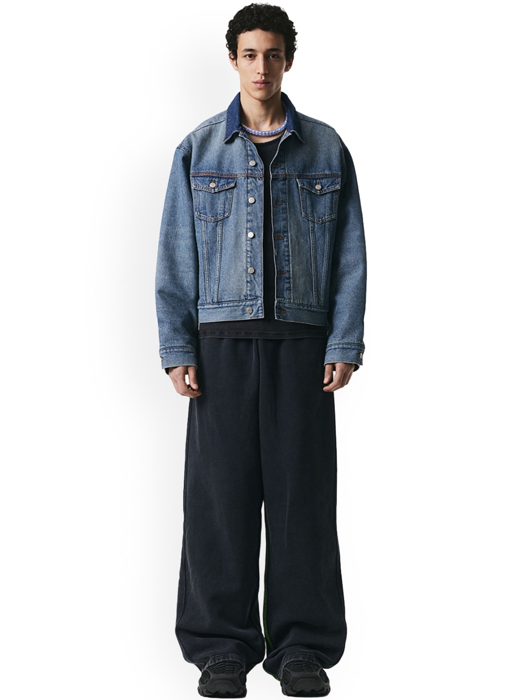 

H&M Men Pure Cotton Sweatpants, Black