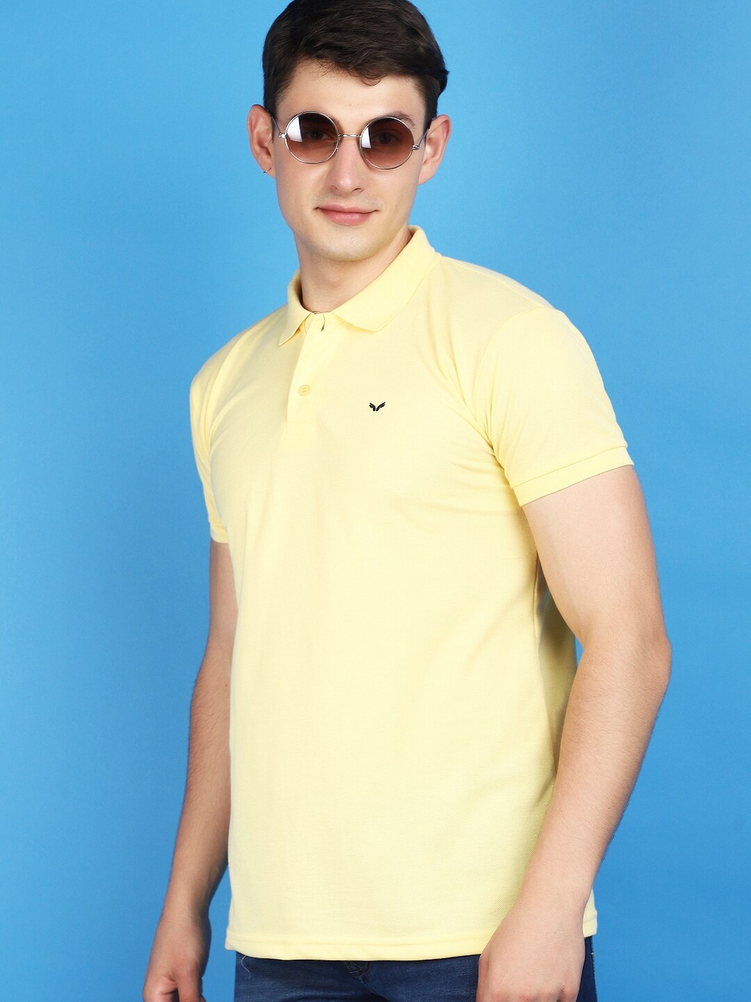 

V-Mart Polo Collar Short Sleeves Cotton T-shirt, Yellow