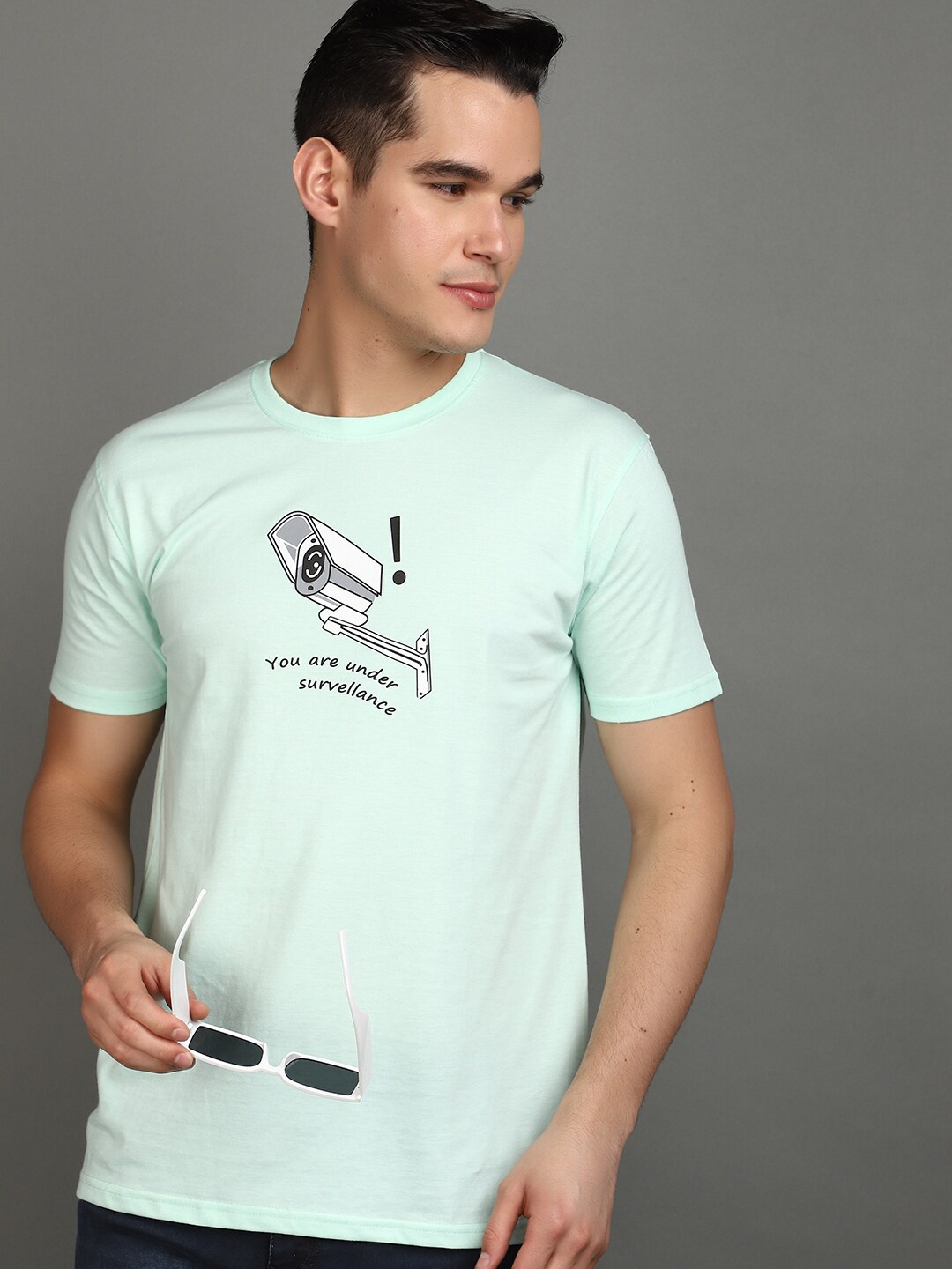 

V-Mart Graphic Printed Round Neck T-shirt, Green