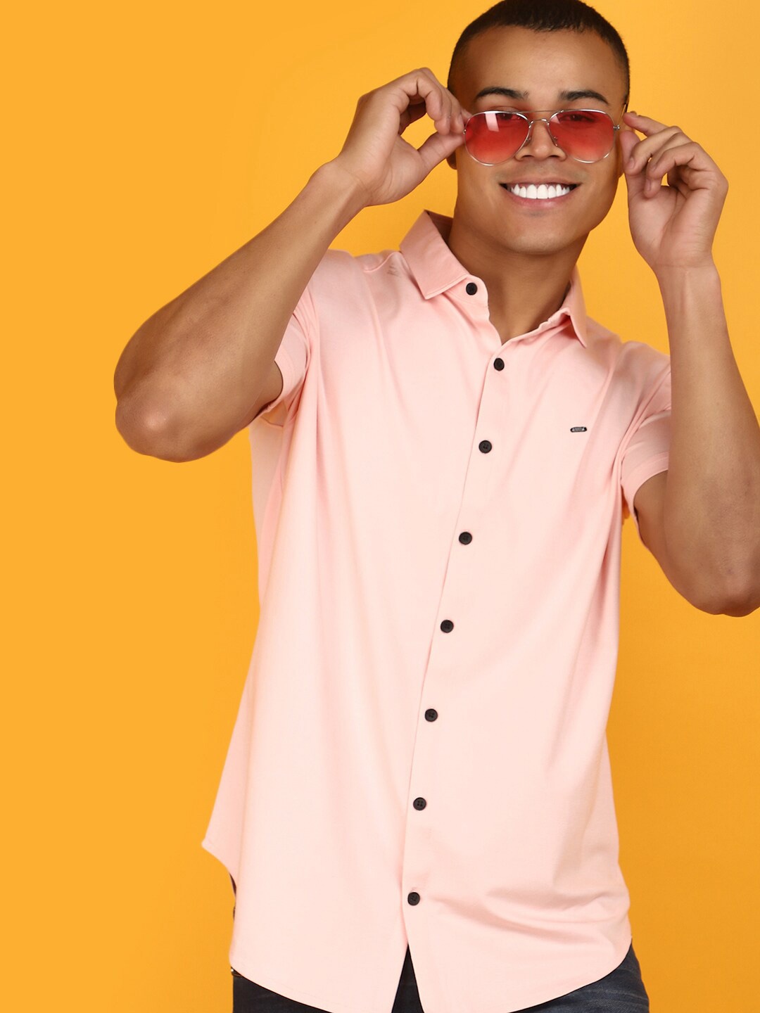 

V-Mart Polo Collar Cotton T-shirt, Pink