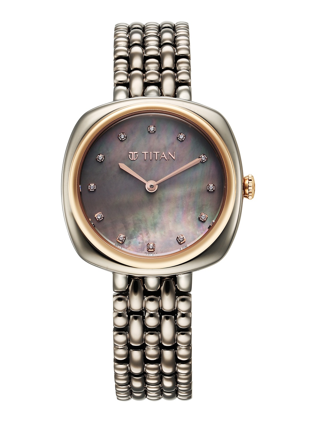 

Titan Women Purple Dial & Bracelet Style Straps Analogue Watch 95241KM02, Grey