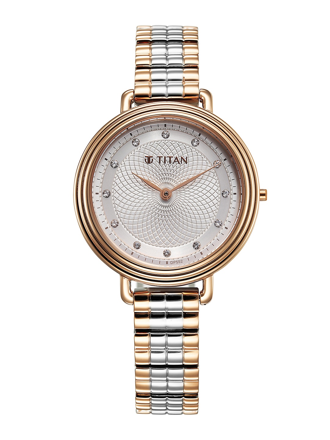 

Titan Women Embellished Bracelet Style Straps Analogue Watch 95244KM01, Silver