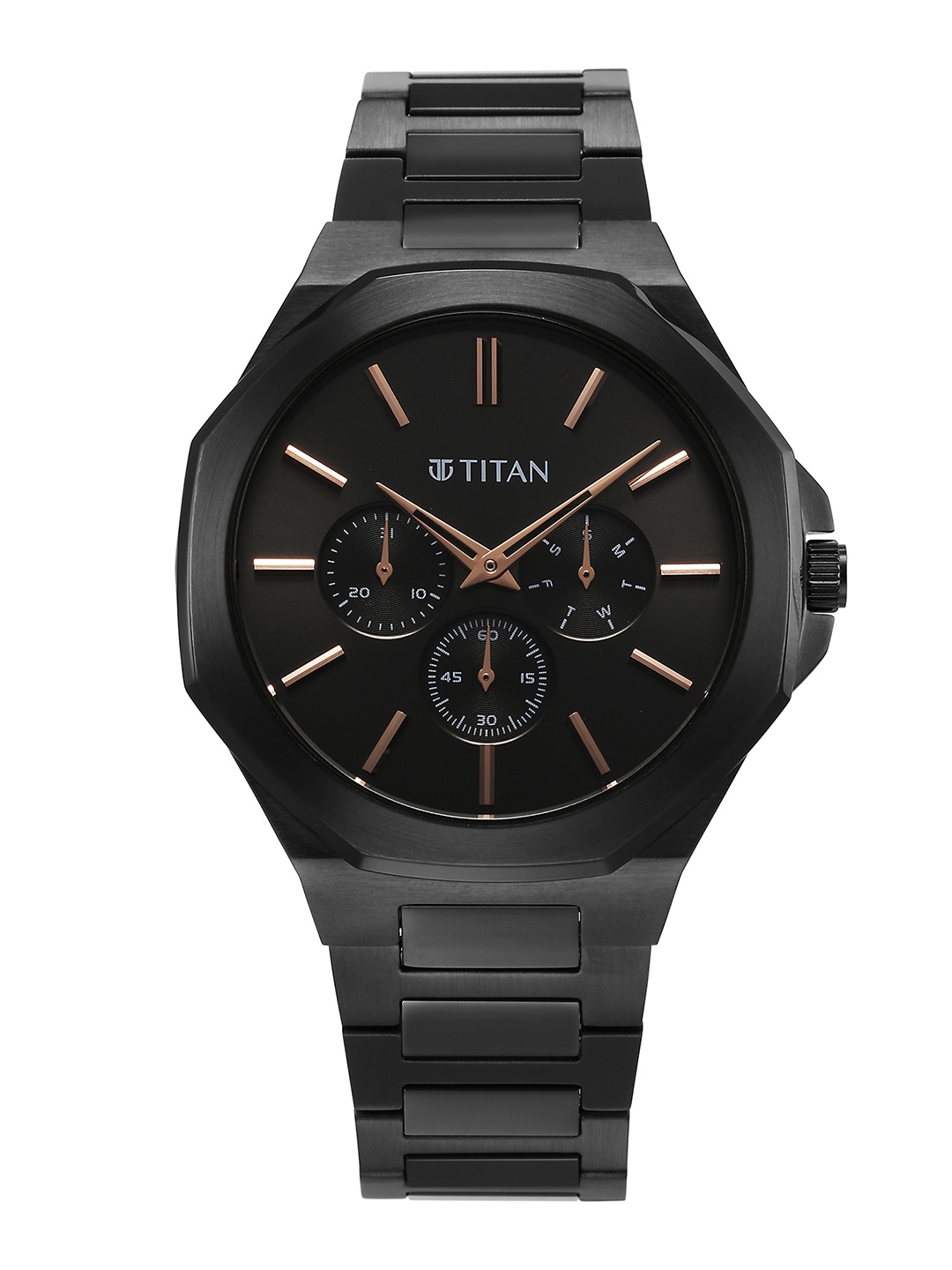 

Titan Men Classique Analogue Multi Function Watch 90198NM01, Black