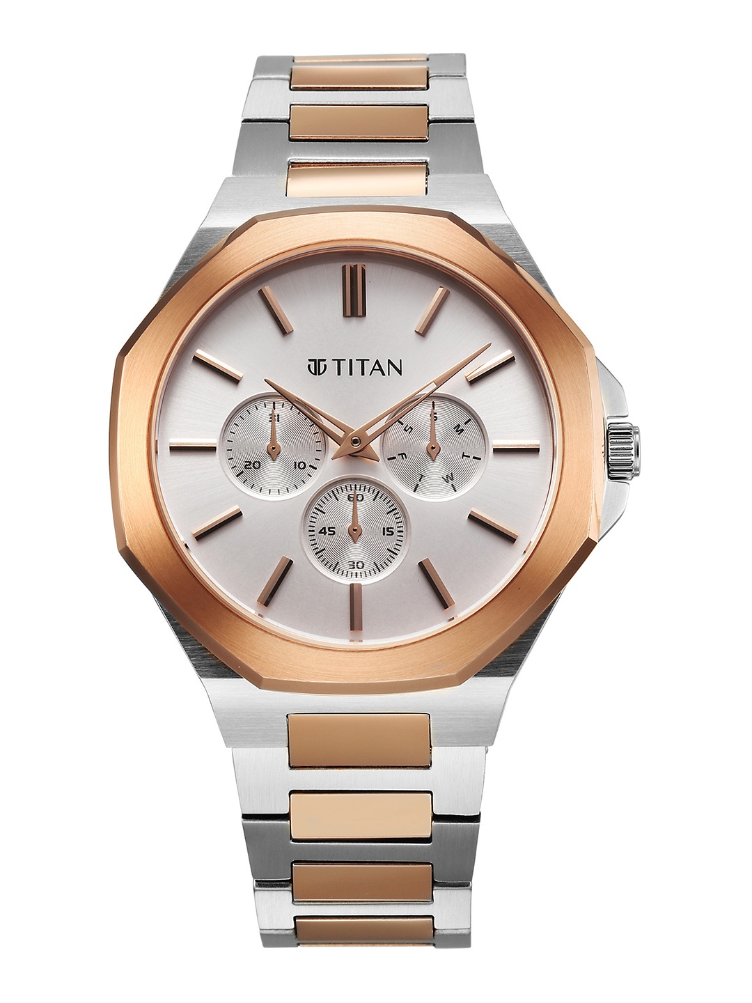 

Titan Men Bracelet Style Straps Analogue Watch 90198KM01-Silver