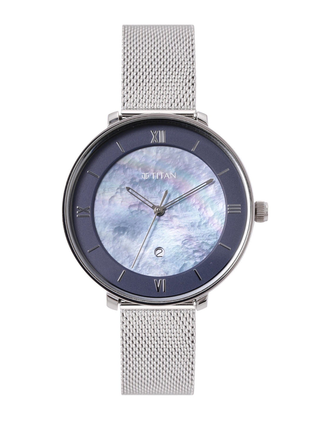 

Titan Women Work Wear Mother of Pearl Analogue Watch 2651SM07, Blue