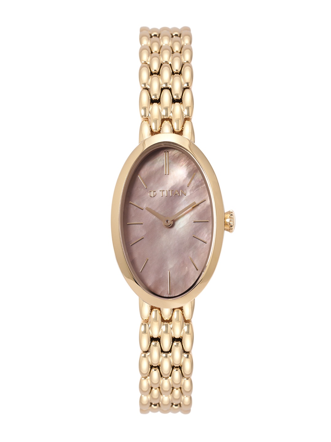 

Titan Women Purple Mother of Pearl Analogue Watch 95246YM01, Brown