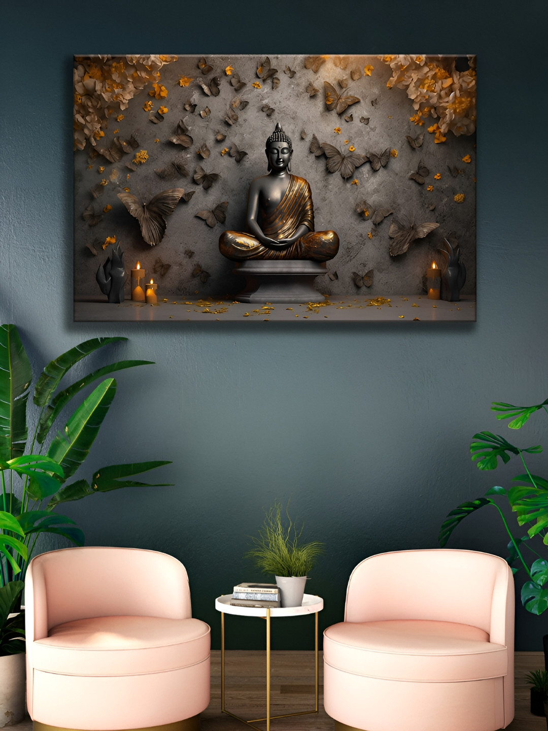 

WALLMAX Brown & Grey Religious Canvas Wall Art