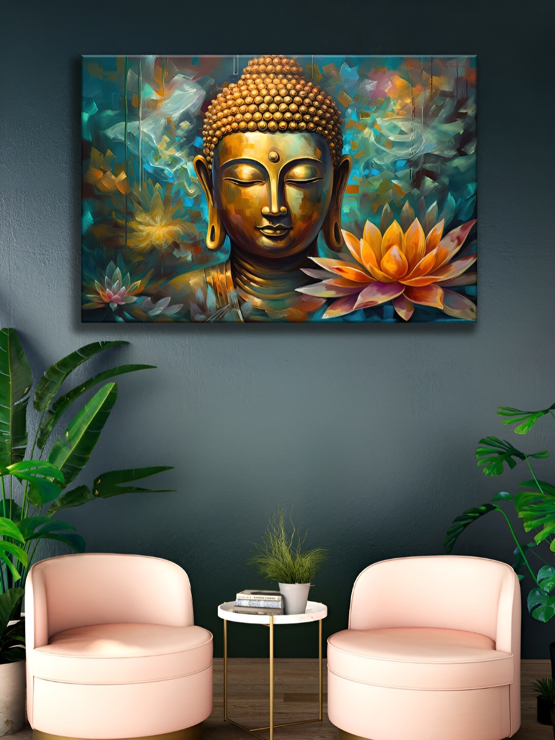 

WALLMAX Brown Canvas Religious Painting Wall Art