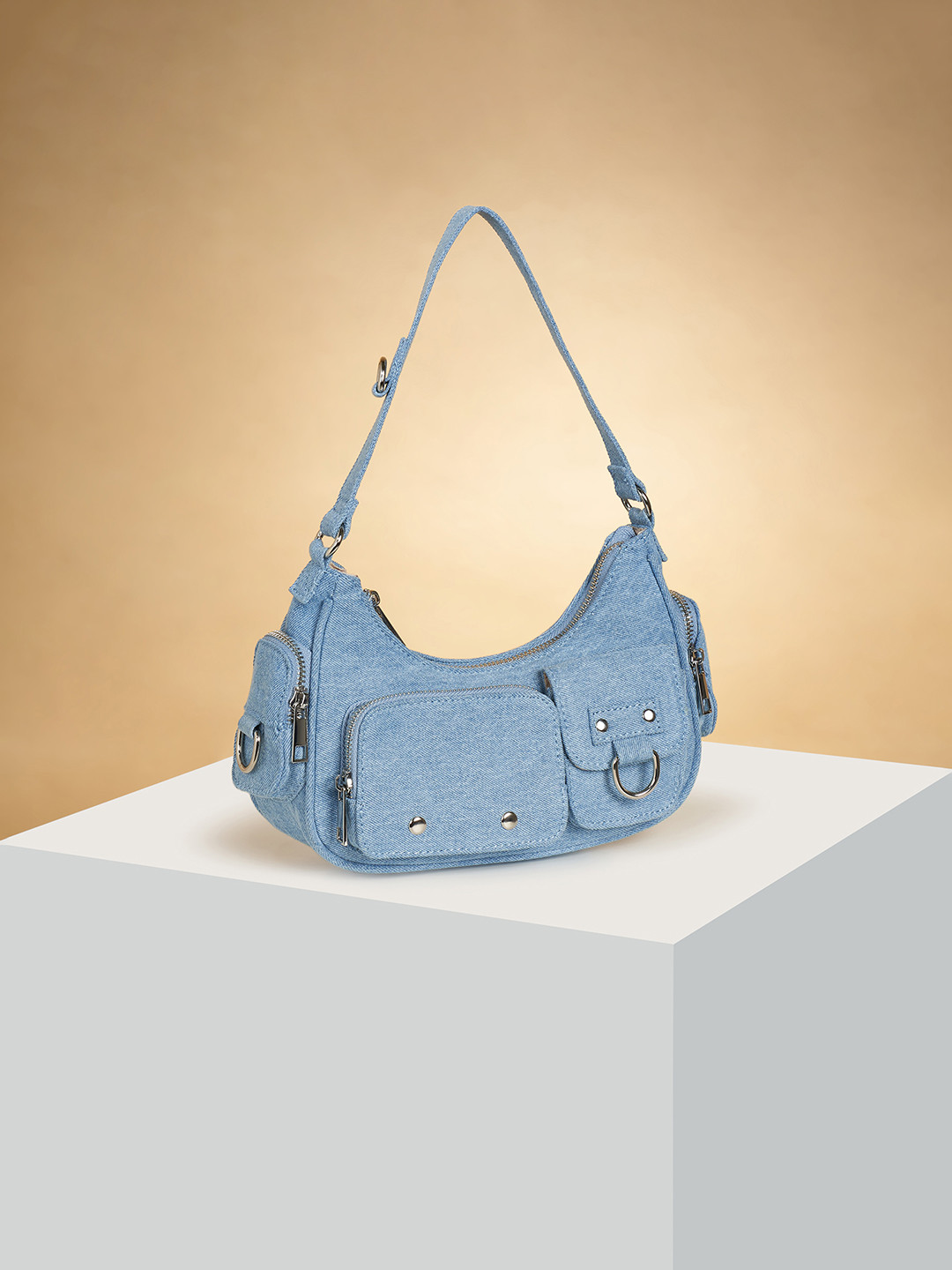 

Forever Glam by Pantaloons Structured Shoulder Bag, Blue