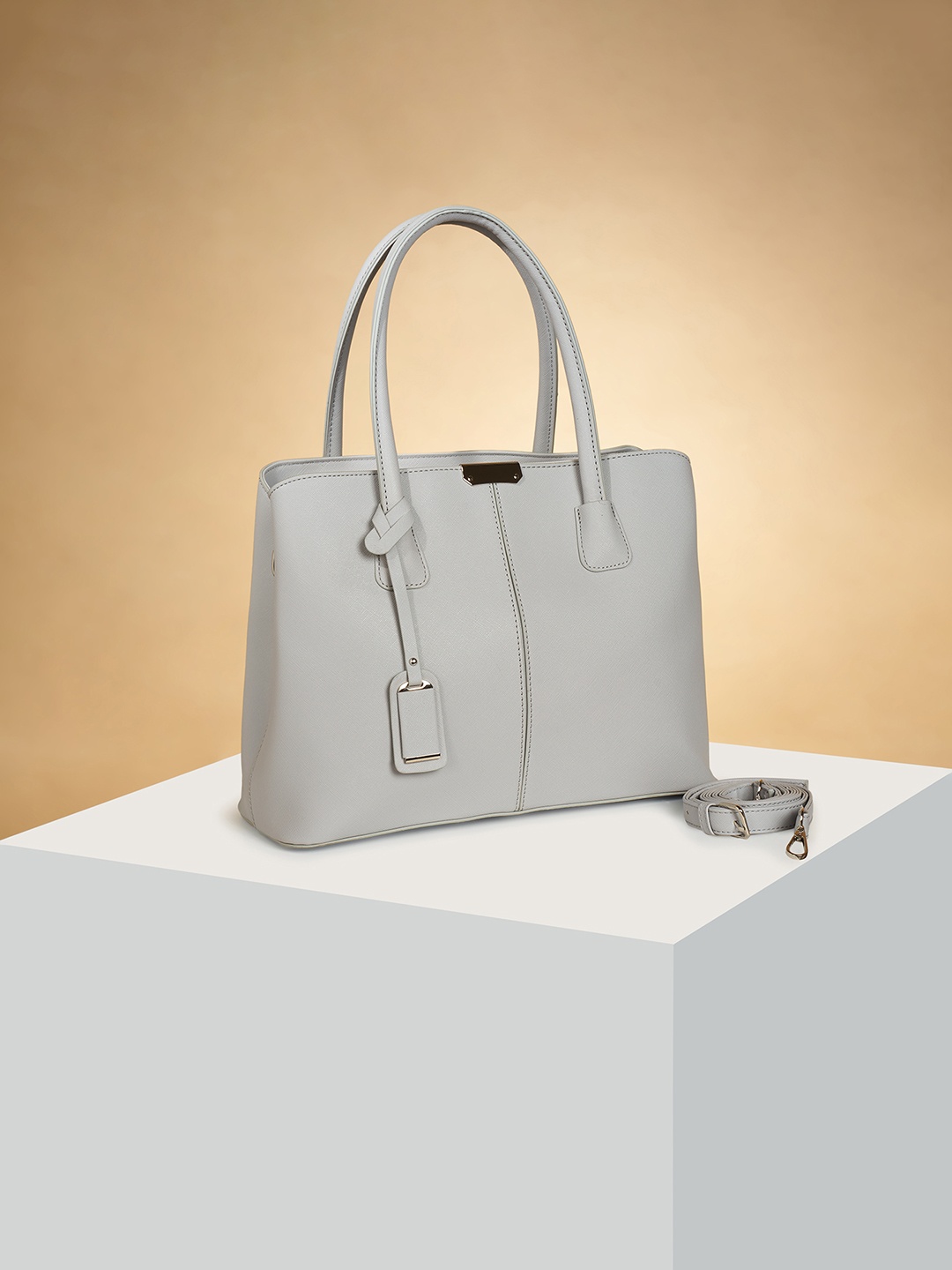 

Forever Glam by Pantaloons Structured Handheld Bag, Grey