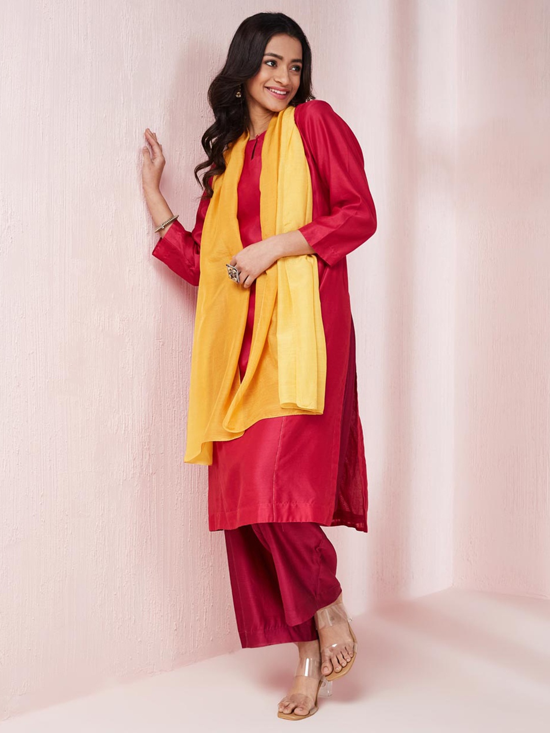 

Fabindia Ombre Dyed Stole, Mustard