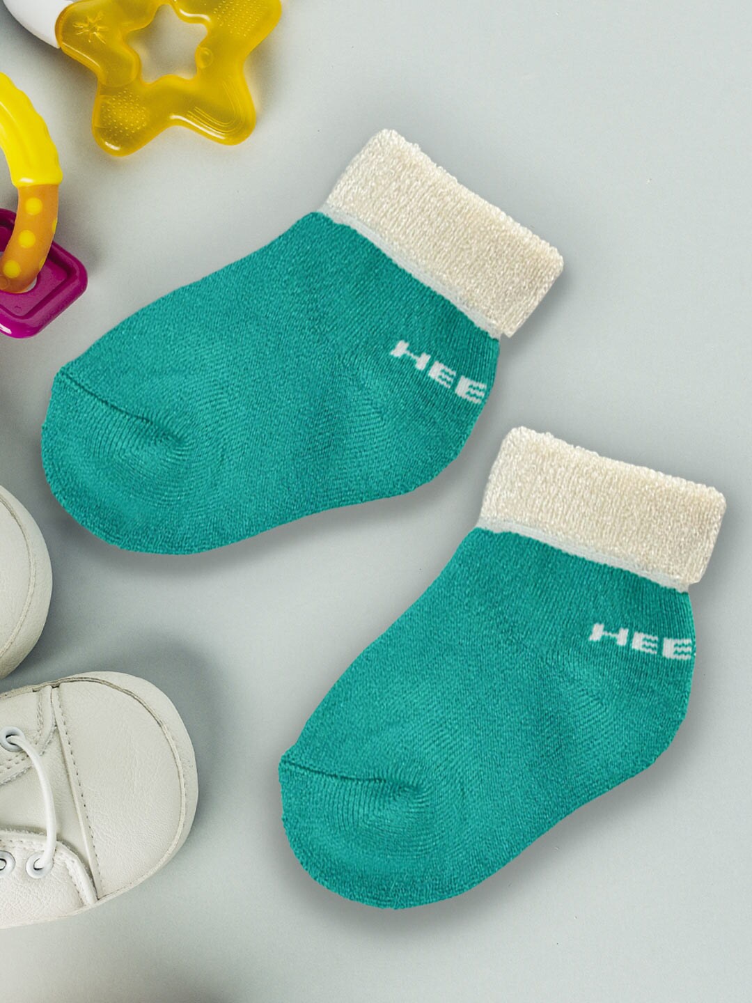 

Heelium Kids Pack Of 3 Patterned Ankle Length Socks, Teal