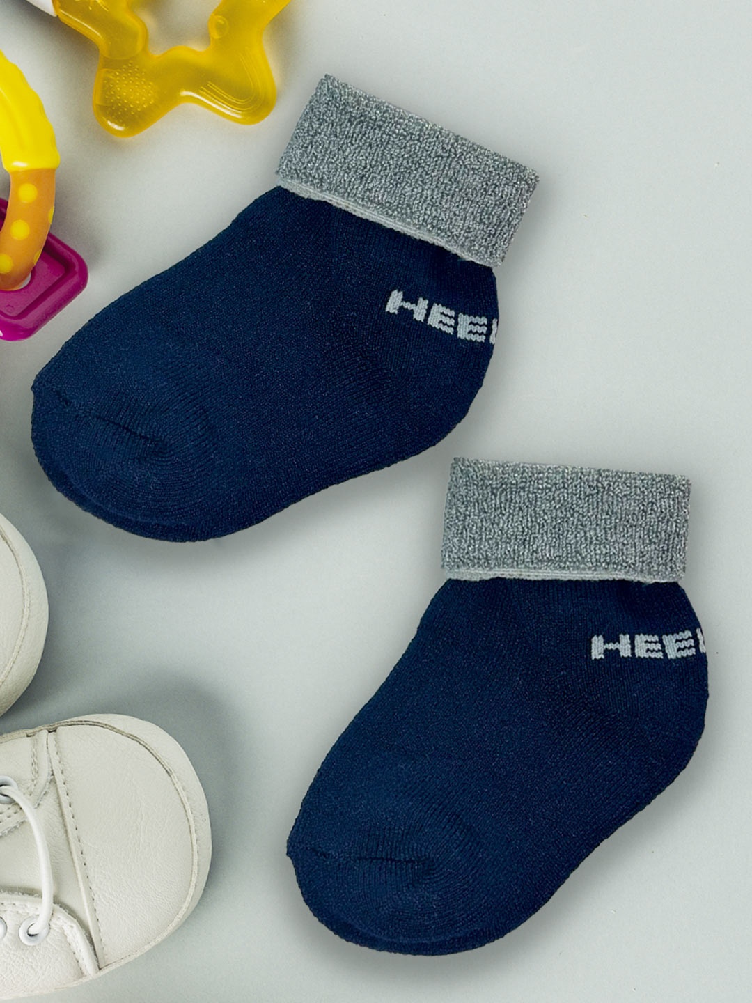 

Heelium Infants Kids Pack Of 5 Bamboo Ankle Length Socks, Grey