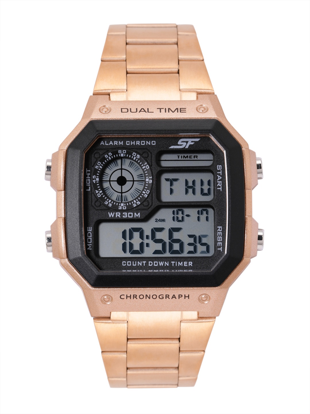 

Sonata Unisex SF Digital Chronograph Watch 77134PM04W, Black