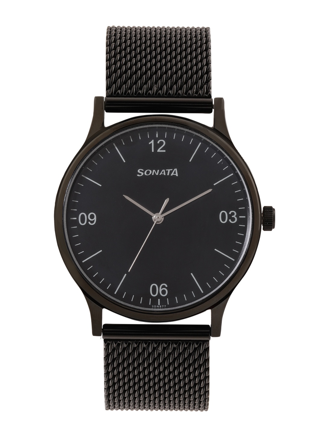 

Sonata Men Essen Analogue Watch 77105NM02, Black