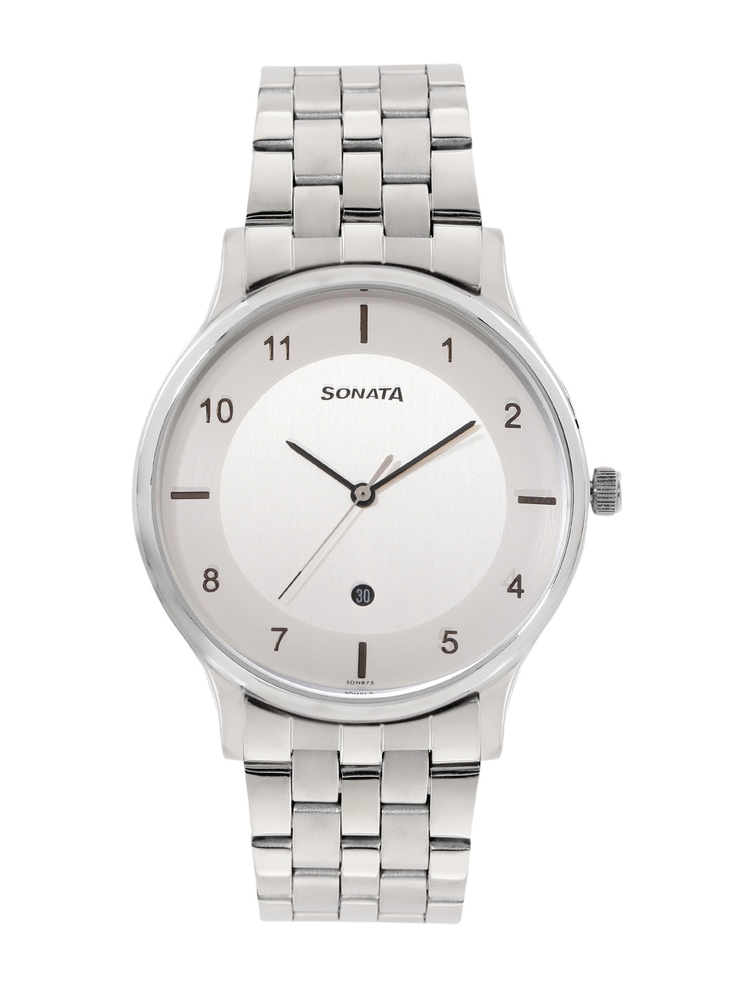 

Sonata Men Stainless Steel Dial & Straps Analogue Watch 77105SM07, Silver