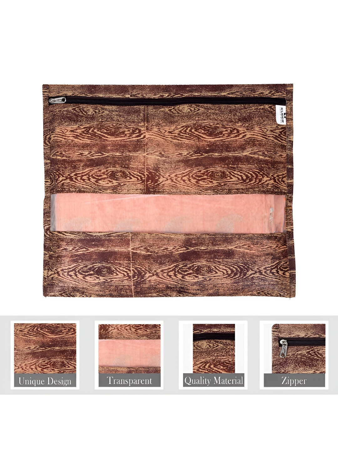 

Kuber Industries Brown 16 Pieces Reusable Saree Cloth Organisers