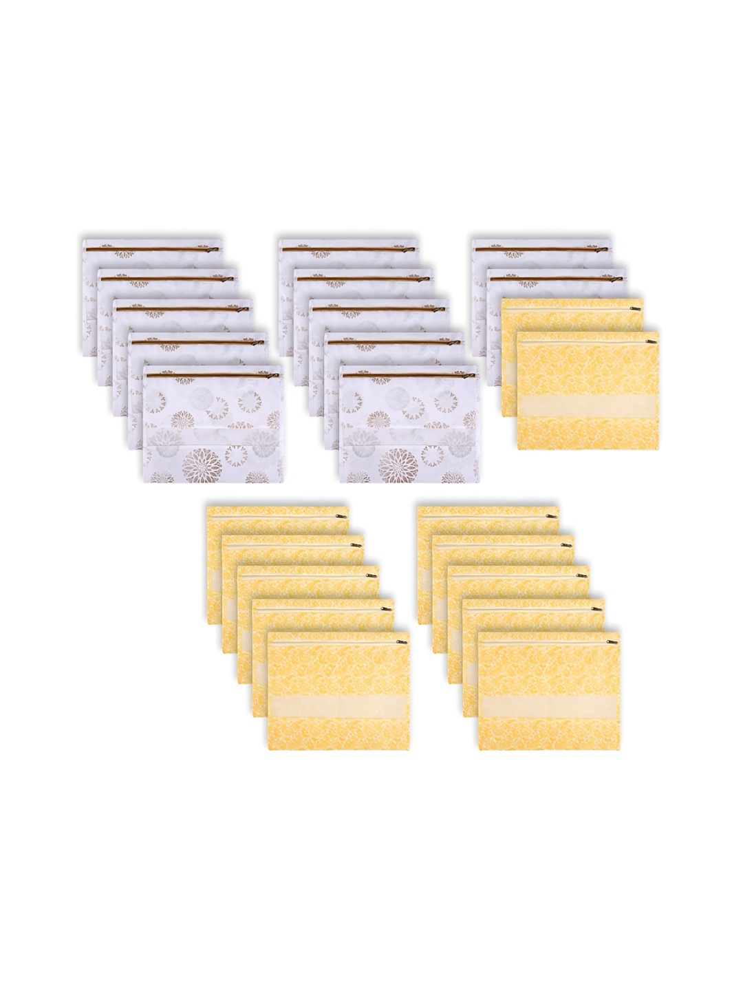 

Kuber Industries White 24 Pieces Reusable Drawer Organisers