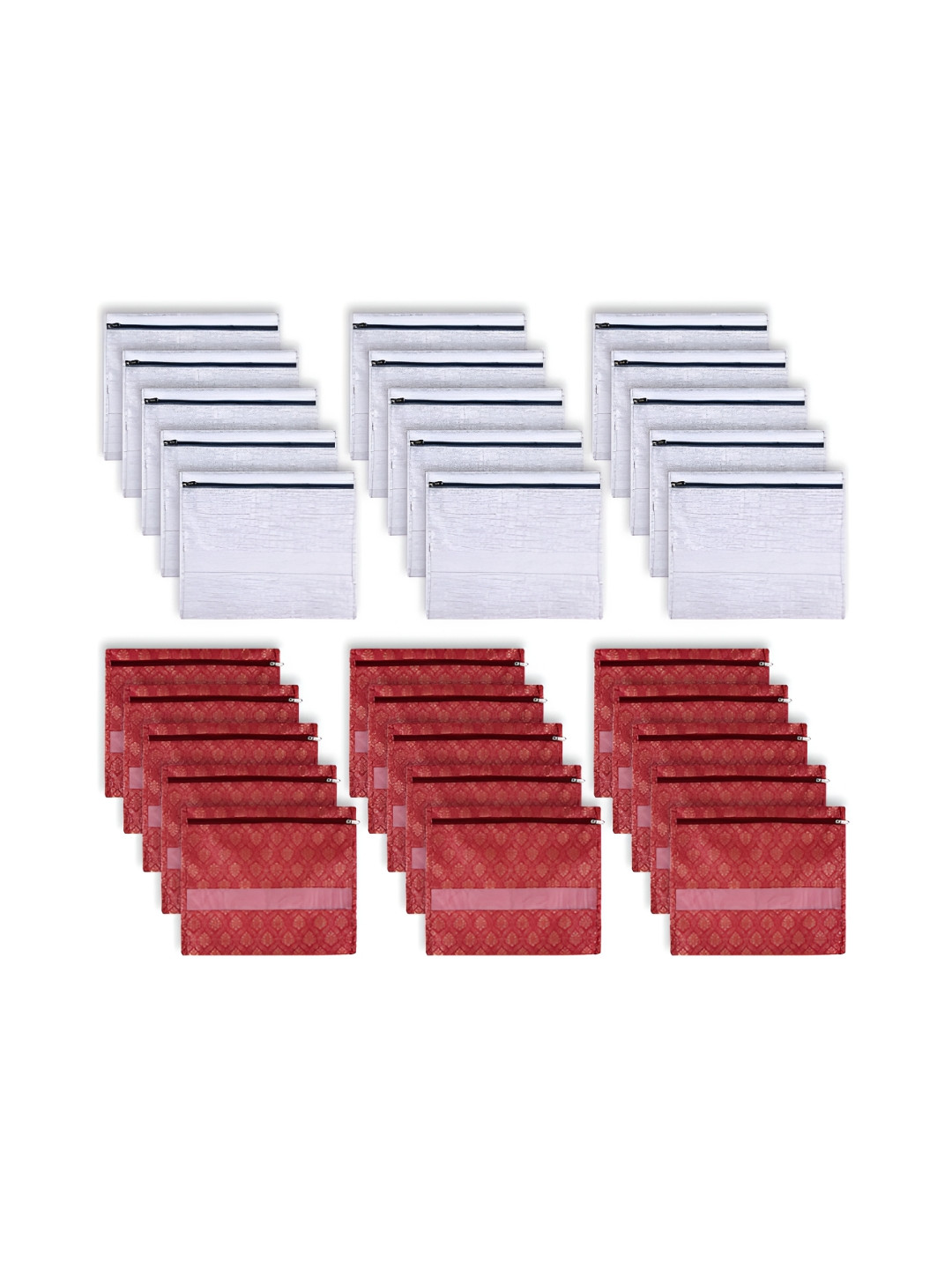

Kuber Industries Grey 30 Pieces Reusable Drawer Organisers